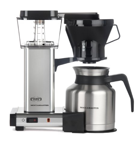 Moccamaster 79212 KBTS 8-Cup Coffee Brewer with Thermal Carafe, Polished Silver