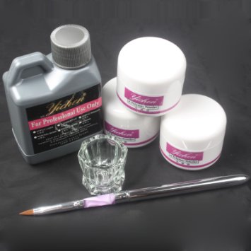 Pro Simply Nail Art Kits 120ml Acrylic Liquid Powder Pen Dappen dish Tools set USA Shipping