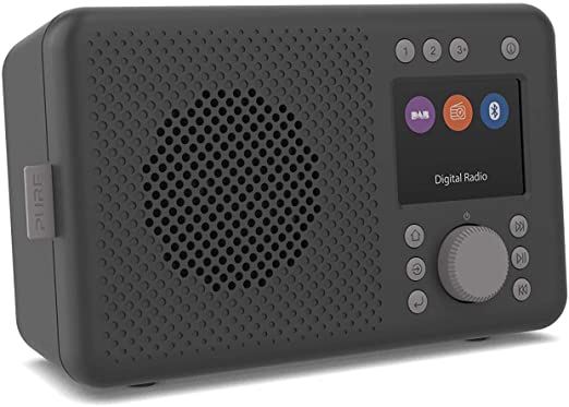 Pure ELAN DAB  Portable DAB  Radio with Bluetooth 5.0 (DAB/DAB  and FM Radio, TFT Display, Preset Buttons Supports, 3.5mm Headphone Jack, Battery Usage, USB), Charcoal