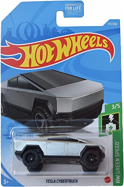 Hot Wheels Tesla Cybertruck, [177/250] Green Speed 3/5