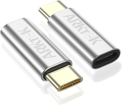 Light-ning to USB C Adapter - ARKTEK Type C Charging Adapter Compatible with iPhone 15 Pro Plus Galaxy S24 Mate 60 (Sivler)