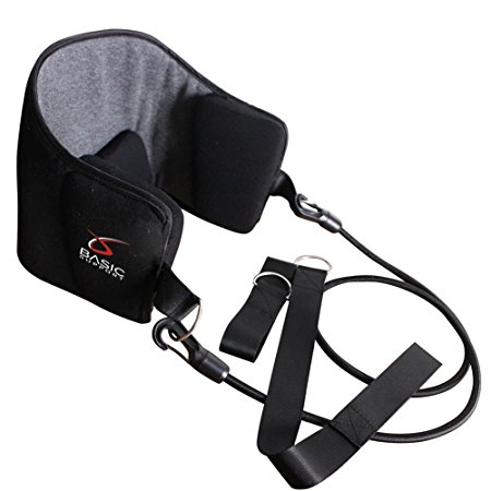 Neck hammock by basic support - Ergonomic hanging neck pillow to relieve cervical pain and enhance spine health - cervical traction device - Black