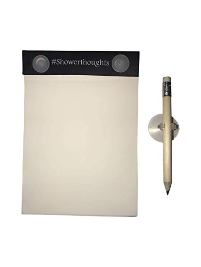 Waterproof Notepad - Shower Notebook with Pencil for Taking Notes in the Shower/Rain - Aqua Notes with All Weather Paper #ShowerThoughts