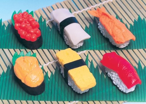 Iwako Japanese Eraser, Sushi Set, 6 Piece