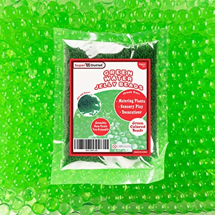 Super Z Outlet 20,000 Pieces Vase Filler Beads Gems Water Gel Beads Growing Crystal Pearls Wedding Centerpiece Decoration (Green)