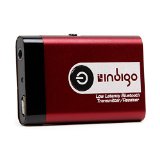 Indigo BTR9L Low Latency Wireless Bluetooth Stereo Transmitter and Receiver 2-in-1 Switchable Adapter for TVs Computers MP3 Players iPods Headphones