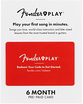 Fender Play – Instructional, Learn to Play Guitar Lesson Platform for Beginners – 6 Month Prepaid Gift Card