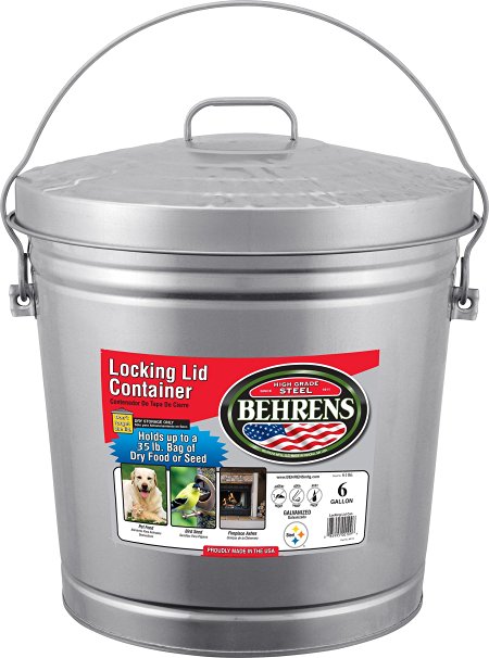 Behrens 6106 6-Gallon Locking Lid Can