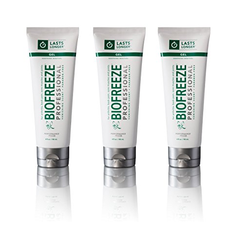 Biofreeze Professional Pain Relieving Gel, Enhanced Relief of Arthritis, Muscle, Joint, and Back Pain, NSAID Free Pain Reliever Cream for Sore Muscles, 4 oz. Tube, Original Green Formula, 5% Menthol