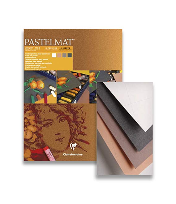 Clairefontaine 24 x 30 cm Pastelmat Glued Pad in Assorted Colours