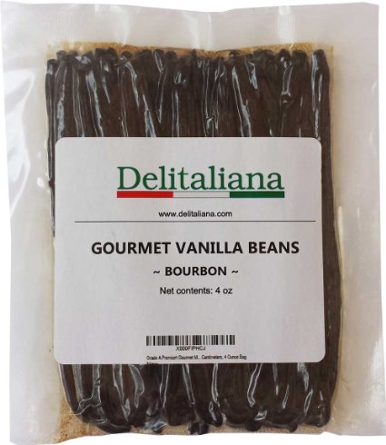 Grade A Premium Gourmet Bourbon Vanilla Beans  Fresh Prime Approximatelly 17 Centimeters 4 Ounce Bag