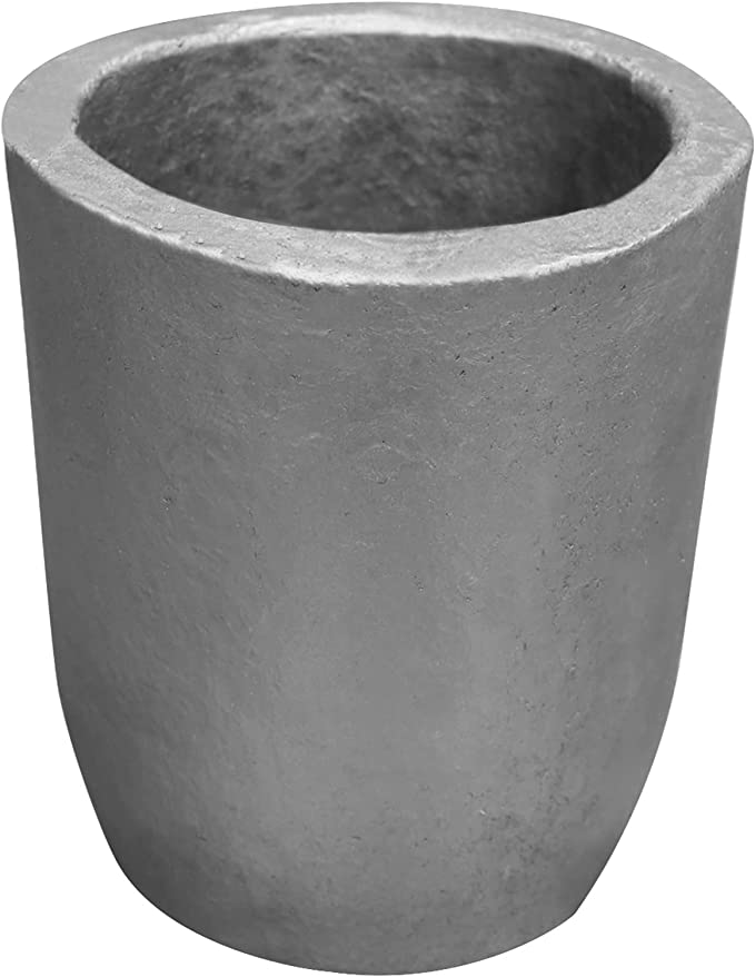 CANALHOUT Silicon Carbide Graphite Crucibles,Crucibles for Melting Metal,Withstand The High Temperature 1800℃(3272°F),Melting Casting Refining Aluminum Gold Silver Copper (2.6KG No.2)