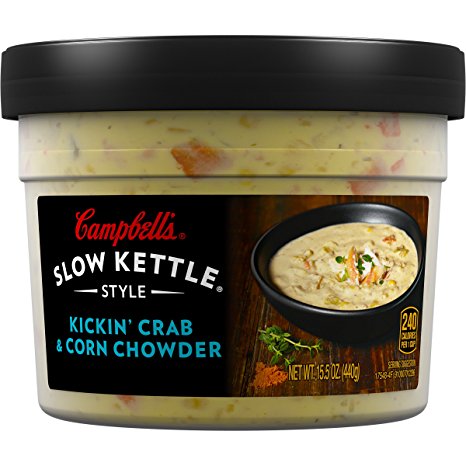 Campbell's Slow Kettle Style Soup, Kickin' Crab & Corn Chowder, 15.5 oz