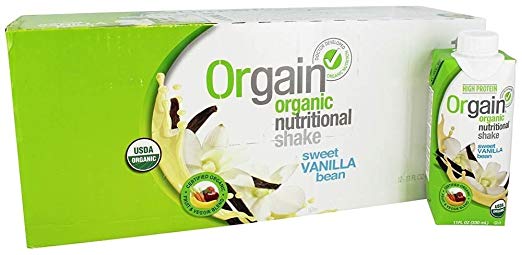 Orgain Ready To Drink Meal Replacement, Sweet Vanilla Bean, 12 Count