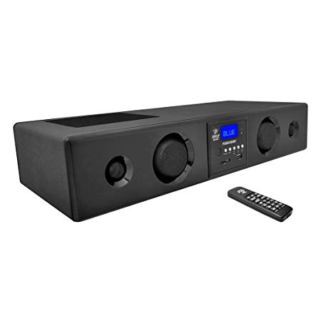 Pyle 3D Surround Bluetooth Soundbar - Sound System Bass Speakers Compatible to TV, USB, SD, FM Radio with 3.5mm AUX Input , Remote Control, For Home Theater, TV, - PSBV200BT