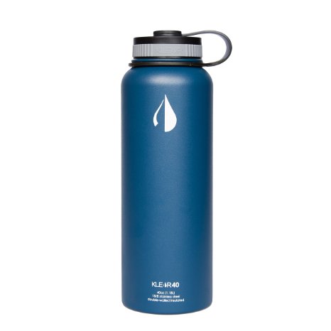 Klear Bottle - 40 Oz Insulated Stainless Steel Water Bottle - Double Wall Vacuum Sealed