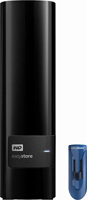 Western Digital SH2000GB5YR WD Easystore 10TB External USB 3.0 Hard Drive Bundle with 32GB Easystore USB Flash Drive, Black