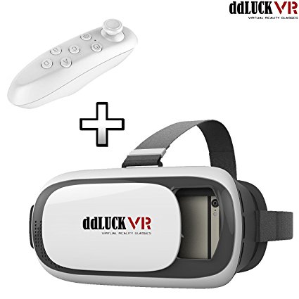 ddLUCK VR BOX II 3D Headset Glasses VR Virtual Reality 3D Video Glasses 3D Game Glasses For 4.7 to 6 Inch Smartphones IOS Android Cellphones VR BOX II   Remote Controller