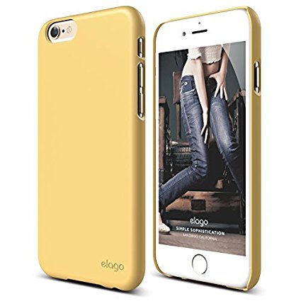 iPhone 6S Case, elago [Slim Fit 2][Creamy Yellow] - [Light][Minimalistic][True Fit] – for iPhone 6/6S