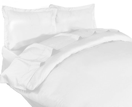 3 Piece Duvet Cover Set (King, White) Duvet Cover   2 Pillow Shams, Luxury Soft Hotel Quality Wrinkle, Fade & Stain Resistant- By Utopia Bedding