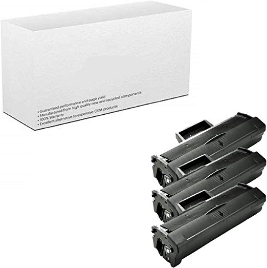 AM-Ink 3-Pack Compatible Toner Cartridge 1160 Replacement for Dell to 1160 B1160 B1160w B1163w B1165nfw Mono Laser Printers. (Black)