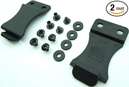 Kydex Holster Belt Quick Clips for IWB/OWB Sheath/Gun Holster Making with Replacement Hardware 1.5" or 1.75"- Slotted Binding Posts/Chicago Screws. Made in USA