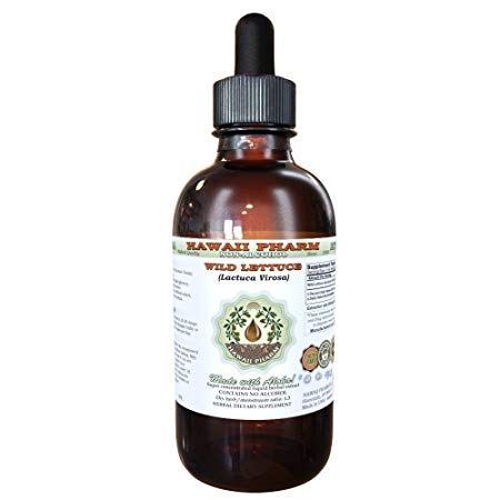 Wild Lettuce (Lactuca Virosa) Alcohol-Free Liquid Extract, Organic Wild Lettuce Dried Herb Glycerite, Wild Lettuce Herbal Supplement, Made in USA by Hawaii Pharm, 2 fl. oz