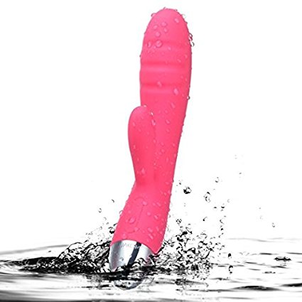 SVAKOM Barbara Multi modes sex toy with 100% Waterproof Soft Threaded G-spot Stumilation Rabbit Vibrator(Plum Red)