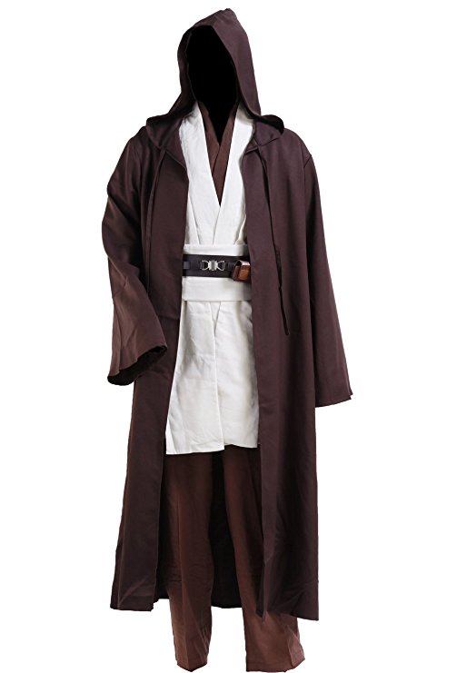 Fashion Costumes Men's Star Wars Jedi Robe Costume -Brown with White Version