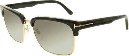 Men's River Clubmaster Sunglasses in Shiny Black Polarised FT0367 01D 57