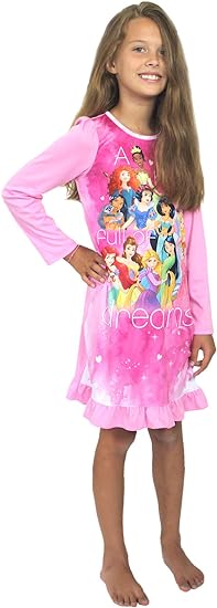 Disney Princess Girls Long Sleeve Nightgown Pajamas