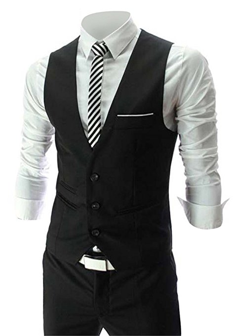 Zicac Men‘s Top Designed Casual Slim Fit Skinny Dress Vest Waistcoat