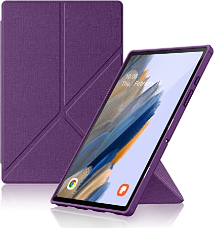 Soke Galaxy Tab A8 Case 10.5 Inch 2022,Premium Shock Proof Stand Folio Case,Multi-Viewing Angles,Soft TPU Back Cover for Samsung Galaxy Tab A8 10.5 Inch Tablet(SM-X200/X205/X207),Purple