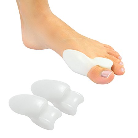 Bunion Pads by Envelop (Two Pack) - Big Toe Separator Cushion Straightener - Gel Toe Spacers, Protectors, Correctors - Silicone Bunion Support Guard for Pain Relief