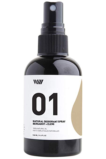 Way Of Will 01 All Natural Deodorant Spray Infused with Essential Oil. Refreshing Scent for Men and Women Leaves no Stain easy to Use. Spray Mist provides 24 Hour Protection (Bergamot   Elmi)