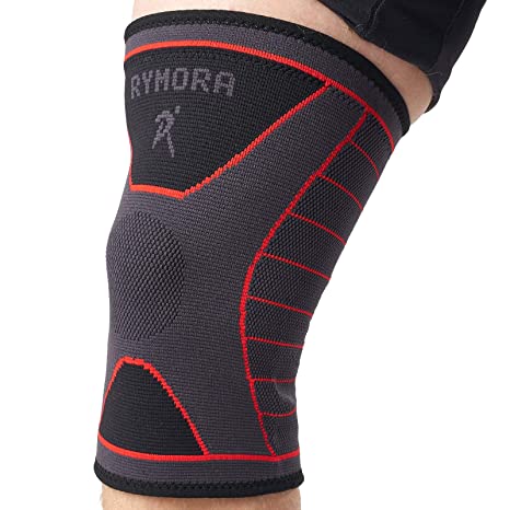 Rymora Knee Brace for Men & Women - Knee Sleeve for Weightlifting, Workout and Running - Compression Sleeves to Provide Discomfort Relief -&nbsp;XX-Large, Grey