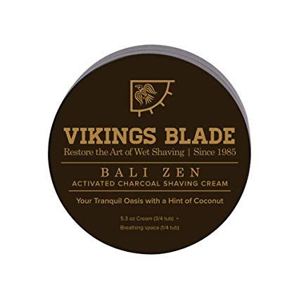 VIKINGS BLADE Activated CHARCOAL Anti-Ageing Luxury Shaving Cream (Bali Zen)