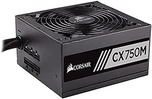 Corsair CXM Series 750W CX750M ATX Power Supply Unit, Black