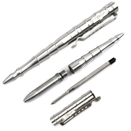 Tactical Pen, Apor Full Stainless Steel Body Defender with Glass Breaker for Signature Multi-functional Survival Tool