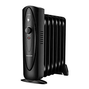 Homeleader Portable Electric Heater DF-600H3-7 Mini Oil Filled Radiator Heater, Black, 700W