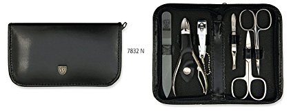 THREE SWORDS - Exclusive 6-Piece MANICURE - PEDICURE - GROOMING – NAIL CARE set / kit / case - Made in Solingen / Germany (783202)