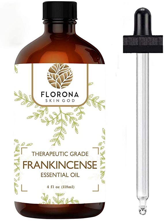 Frankincense Essential Oil 4 Oz - 100% Pure and Natural for Face Skin Therapy Home Fragrance Blend Acetite De Incienso Large Bottle with Gift Box