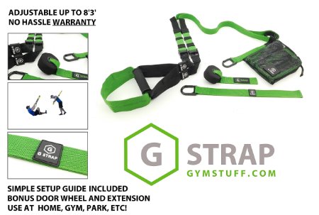 GYMSTUFF G-STRAP (6 COLORS) Suspension Body Fitness Trainer HIGH QUALITY, Resistance Home Gym Fitness Training
