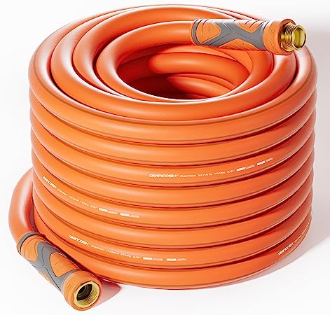 DRINCOSH Garden Hose 50 ft x 5/8", Lead-In Hose Ultra Durable Water Hose Lightweight Flexible Garden Hose With Swivel Grip Handle for All-weather Outdoor, Lawn, Car Wash, Backyard