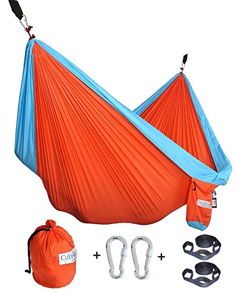 CUTEQUEEN TRADING Nylon Fabric Hammock ,Available in variety of colors and size