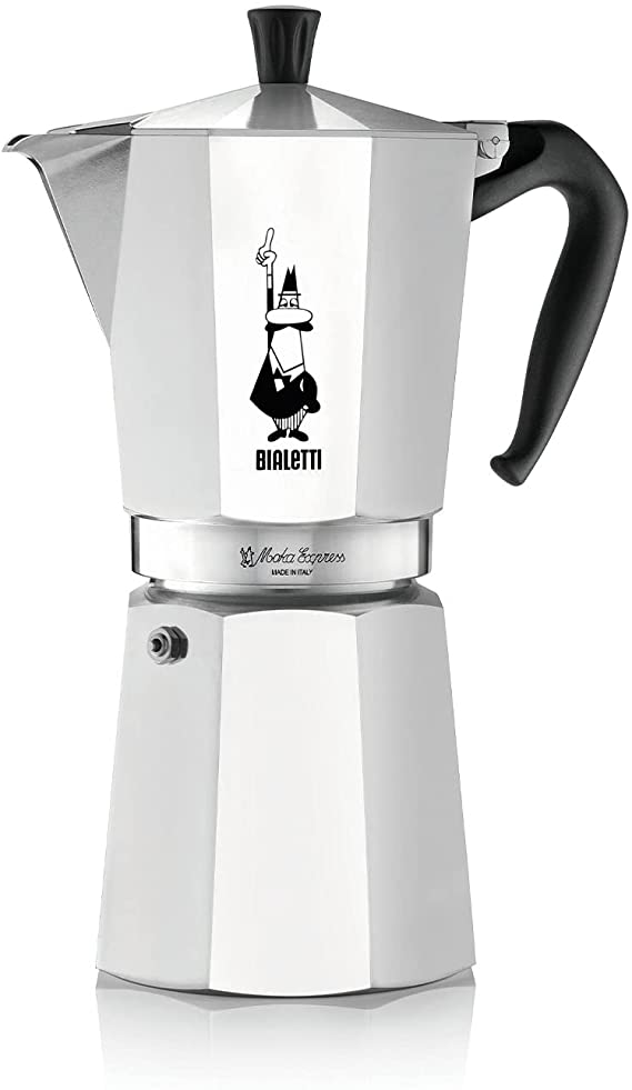 Bialetti Moka Express Aluminium Stovetop Coffee Maker (18 Cup)