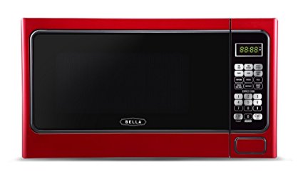 Bella BMO11ABTBKD 1000W Family-Sized Digital Microwave Oven, 1.1 cu. ft., Metallic Red