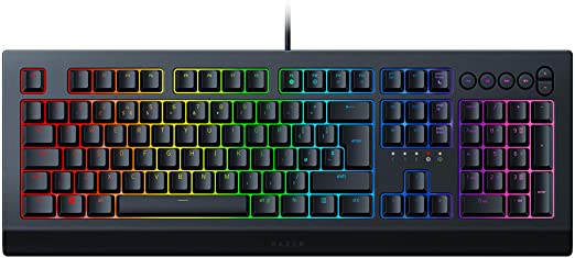 Razer Cynosa V2 - Membrane Gaming Keyboard (keyboard with soft spring-loaded keys, media keys, cable management, fully programmable, RGB chroma lighting) - UK Layout