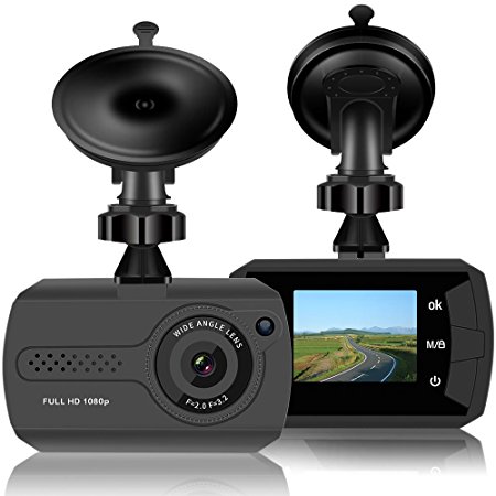 Dash Cam 1080P Full HD Mini Car Dashboard Camera with Night Vision,G-sensor Motion Detection Loop Recording Parking Monitor