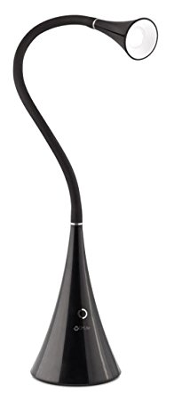 OttLite A59G5B-FFP Led Flexneck Desk Lamp with USB (5V, 2.1A), Black, 3 Brightness Settings, Flexible Adjustment, Office Lamp